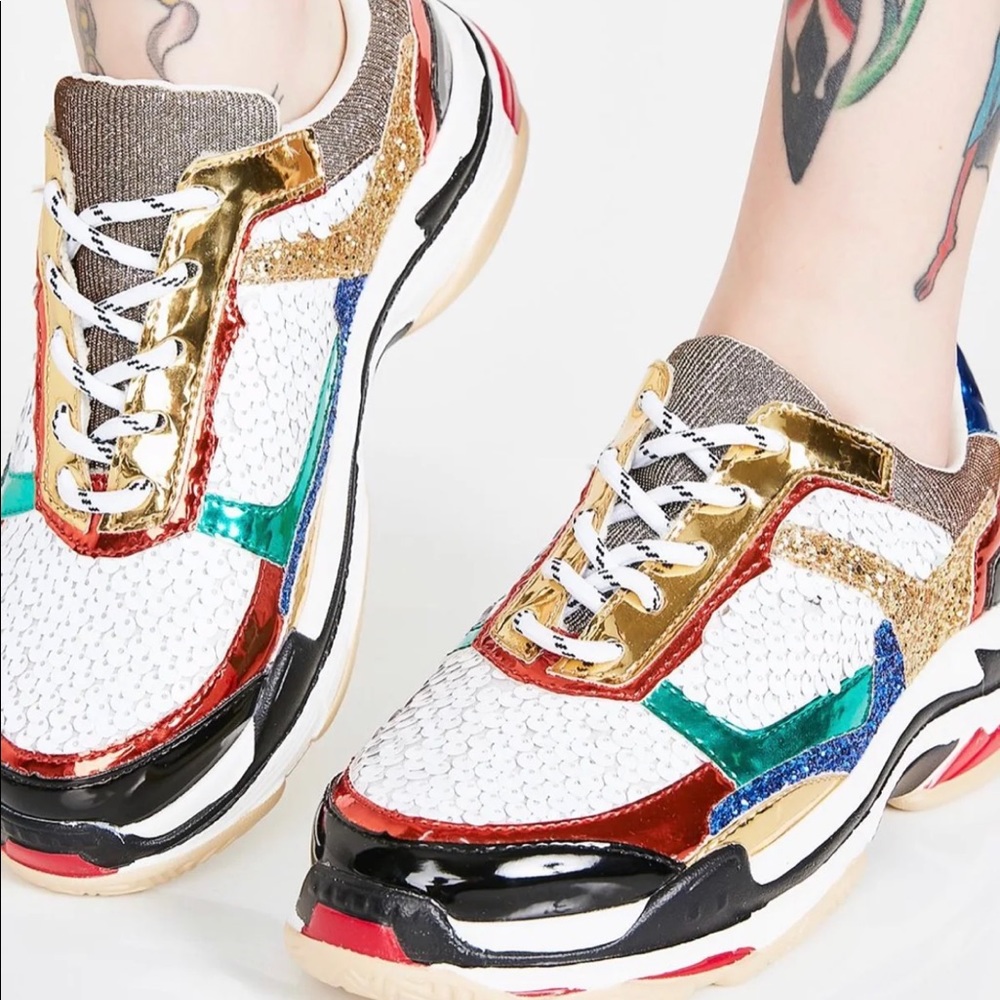 Dolls Kill Twinkle N' Shine Sequin Sneakers